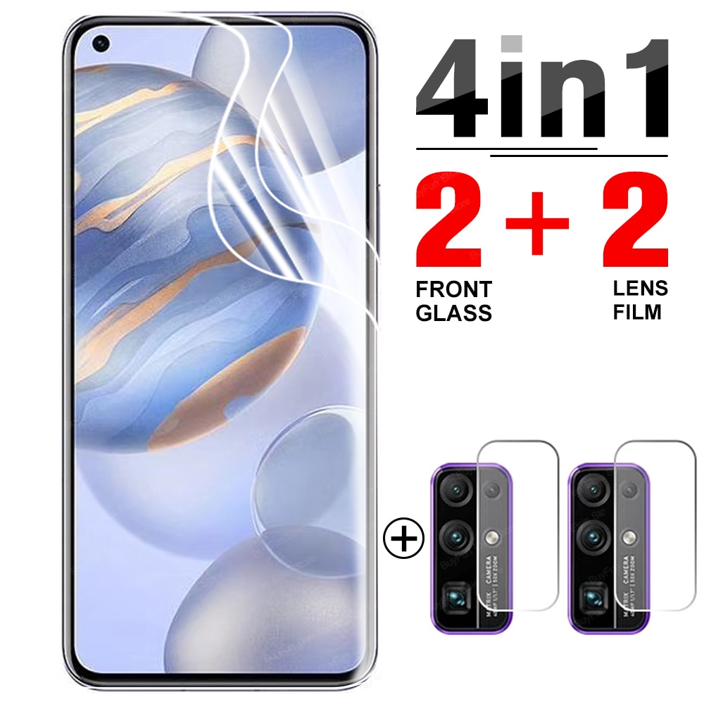 4-in-1 Hydrogel Film for Huawei Honor 30 Screen Protector Protective film For Honor 30S V30 30 Pro Plus Pro+ safety not glass