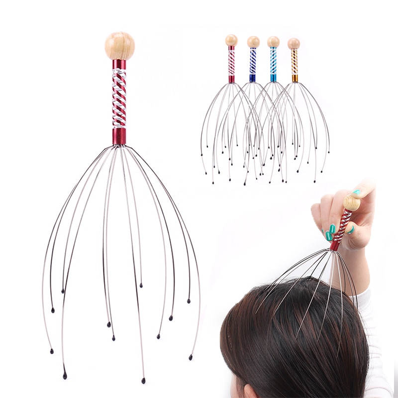 Head Relax Massager Healing Neck Claw Massage Anti-stress Pain Relief Octopus Scalp Relax Spa Headache Stimulate Blood Circulate