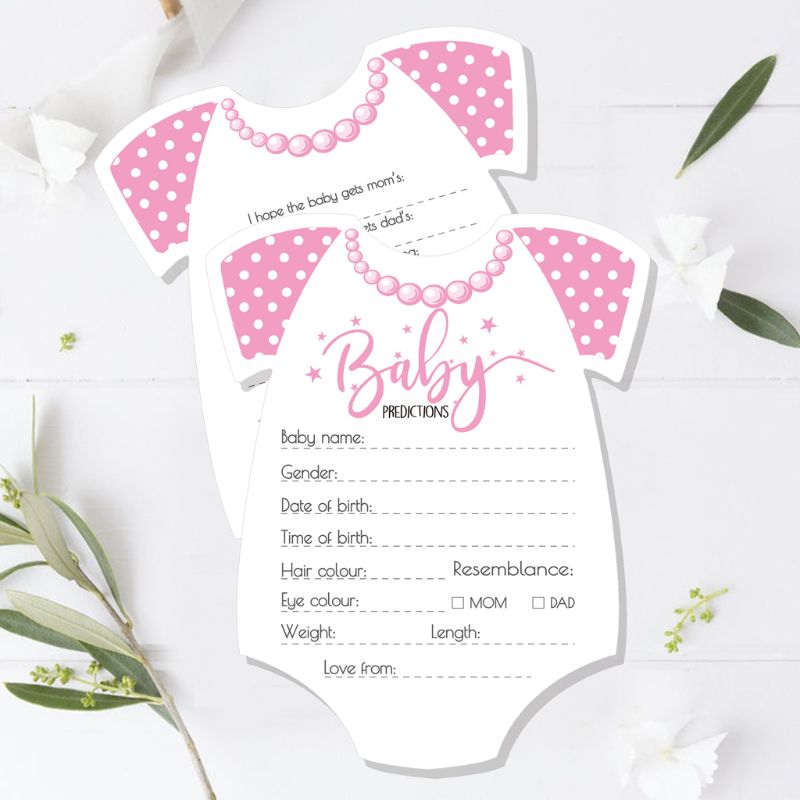 10 Pack Advice and Prediction Cards for Baby Shower Game Gender Neutral Boy Girl 900C