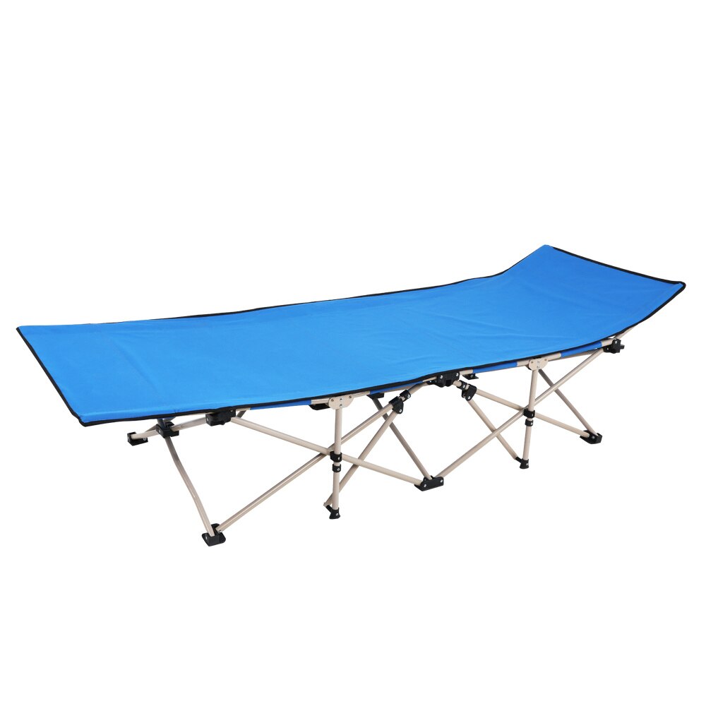 Outdoor Foldable Camping 10-Foot Bed Chaise Blue Novel Extended Design Concise Appearance and Fine Workmanship[US-Stock]