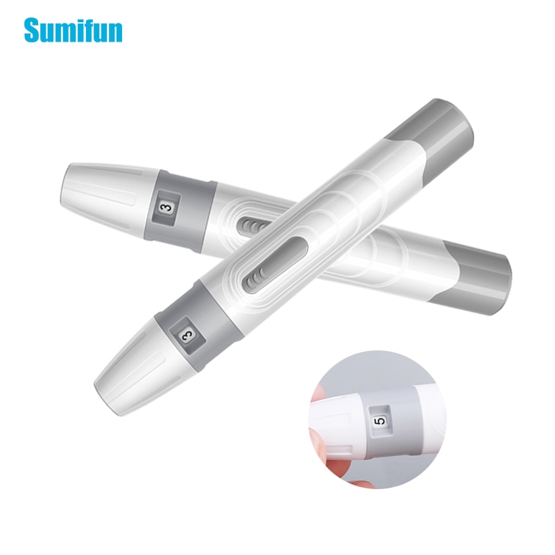 1pc Lancet Pen Lancing Device For Diabetics Blood Collect 5 Adjustable Depth Test Pen Blood Sampling Glucose Monitor Accessories