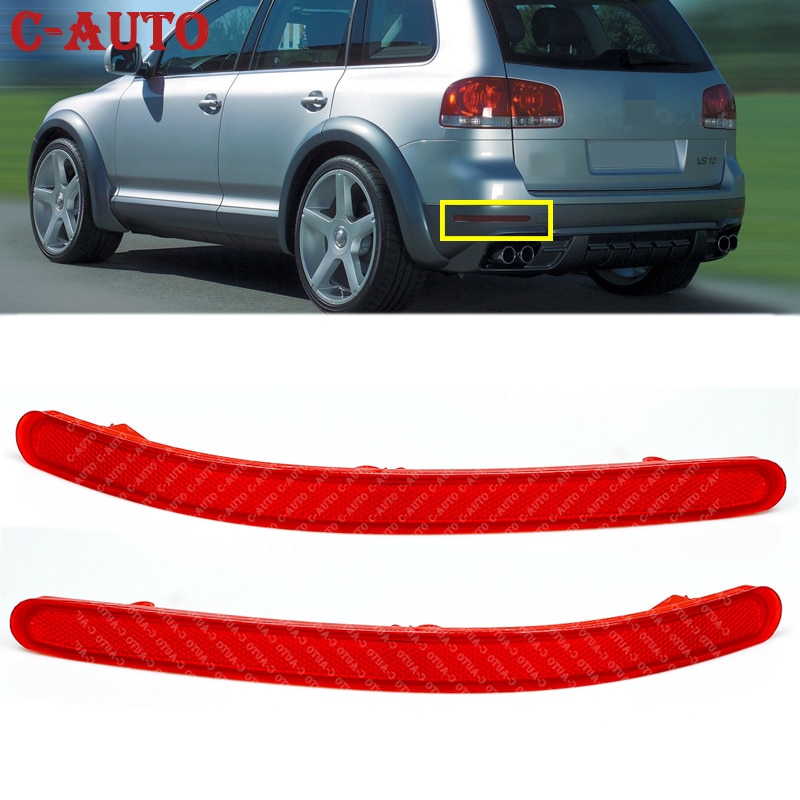 Car Left Right Tail Rear Bumper Reflector Light rear brake lamp 7L6945106A 7L6945105A For VW Touareg 2002-2010 Car-Styling