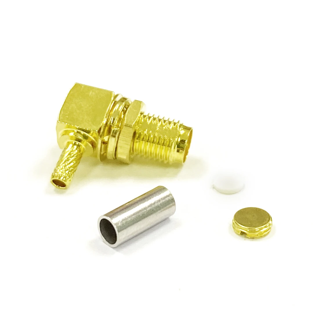 RP Reverse SMA Female RF Connector With Nut Crimp for RG316 RG174 Cable Right Angle Type NEW