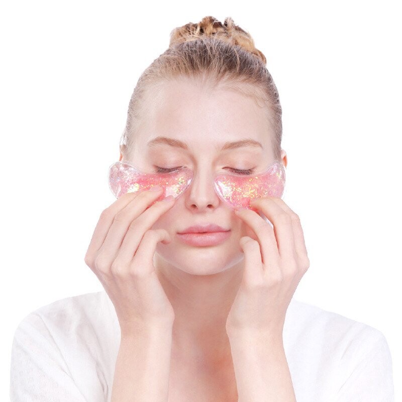 2PCS Resuable Crystal PVC Anti-Wrinkle Gold Eye Mask Anti Aging Moisturizing Eye Care Gel Eye Patches Anti Eye Bags Dark Circles