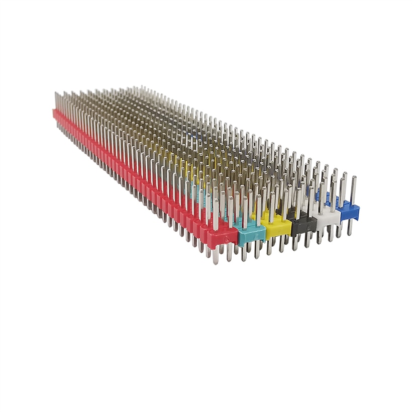 30Pcs 40 Pin 2x40 2.54mm Breakable Double Row Male Pin Header Connector Strip 6 Colors For Arduino