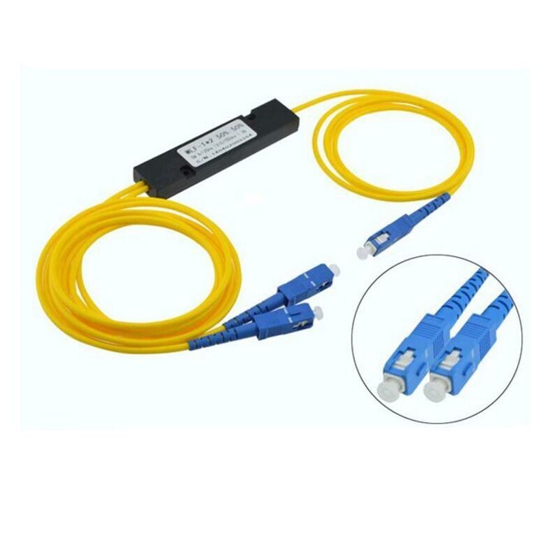 2pcs/lot PLC 1X2 Splitter FBT Optical Coupler SC UPC-SC UPC Single Mode Fiber Splitter FTTH can be customized