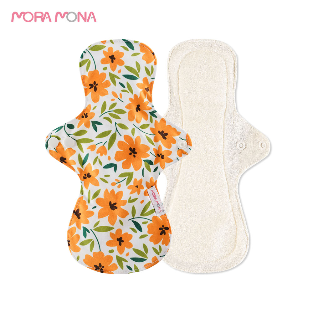 Mora Mona #30×18cm# Large Size Washable Cloth Reusable Mama Bamboo Fiber Menstrual Pad 1-Piece