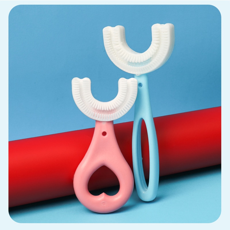 U-shaped silicone baby toothbrush oral brushing instrument oral care easy to clean and simple children's toothbrush