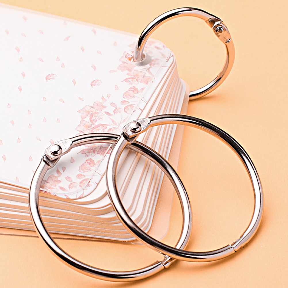 Silver Album Opening Circle Metal Book Rings Binder Ring Hinged Keychain Album Ring Scrapbook Craft Photo Album Scrapbook Split