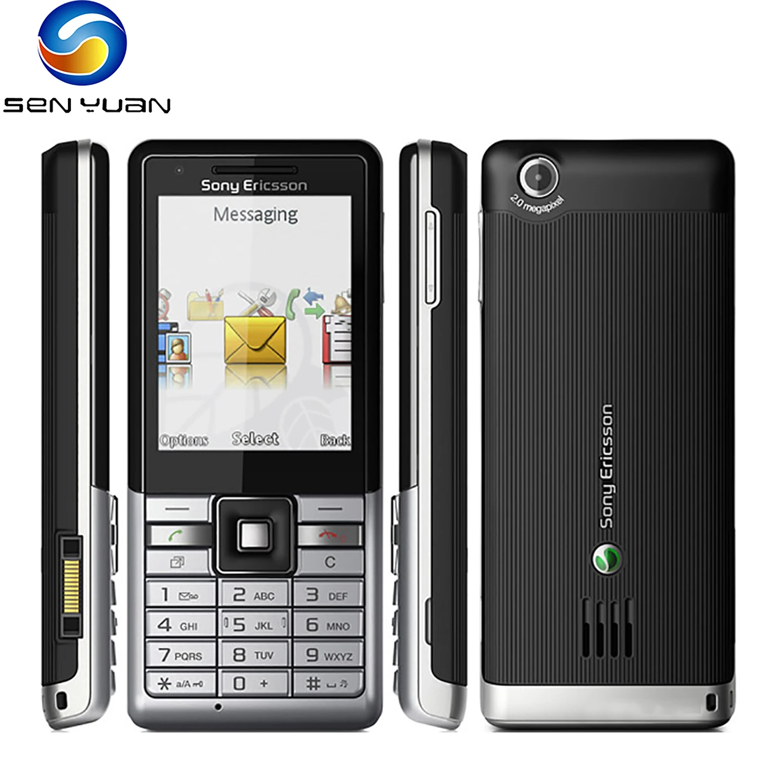 Original Sony Ericsson J105 Naite J105i 3G Mobile Phone Unlocked 2.2'' Display 2.0MP Bluetooth FM Radio 2G GSM CellPho
