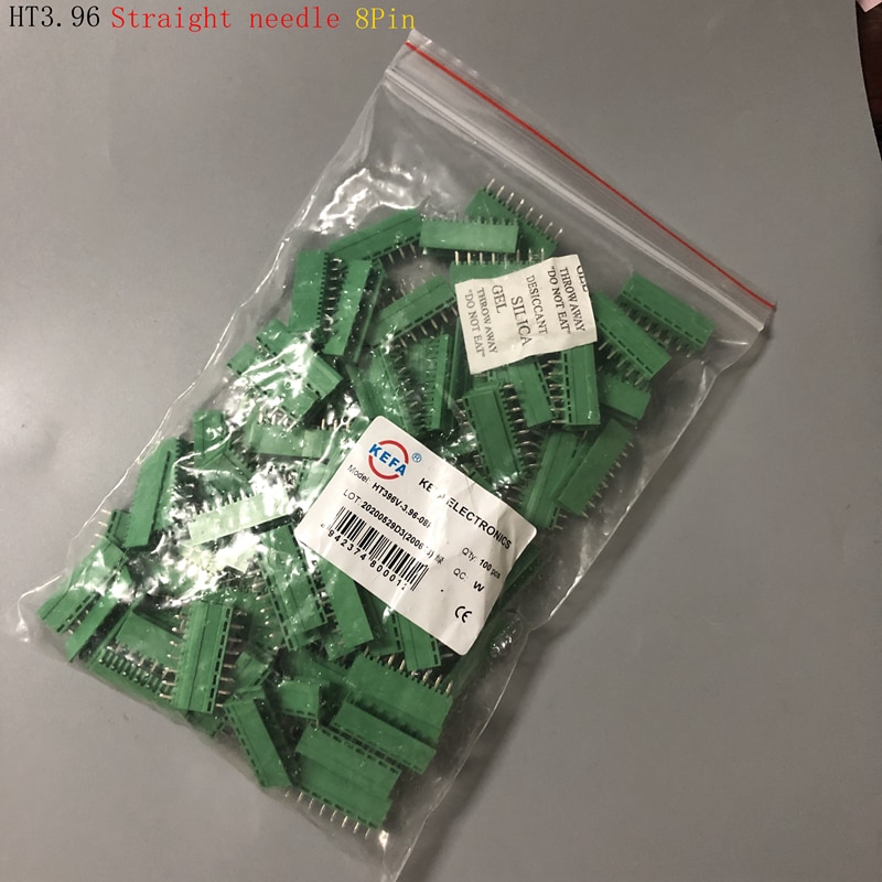 100PCS KEFA HT3.96 HT396V HT3.96 V HT3968P PCB terminal block 15EDGK 3.96mm 8PIN orange terminal pin