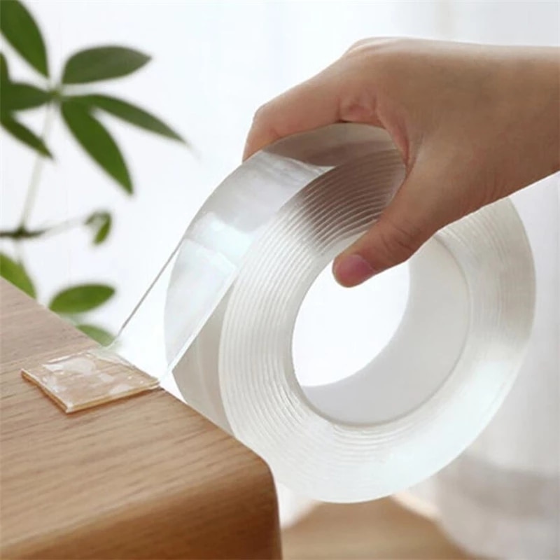 1/3/5M Nano Tracsless Tape Double Sided Tape Transparent No Trace Reusable Waterproof Adhesive Tape Cleanable Home