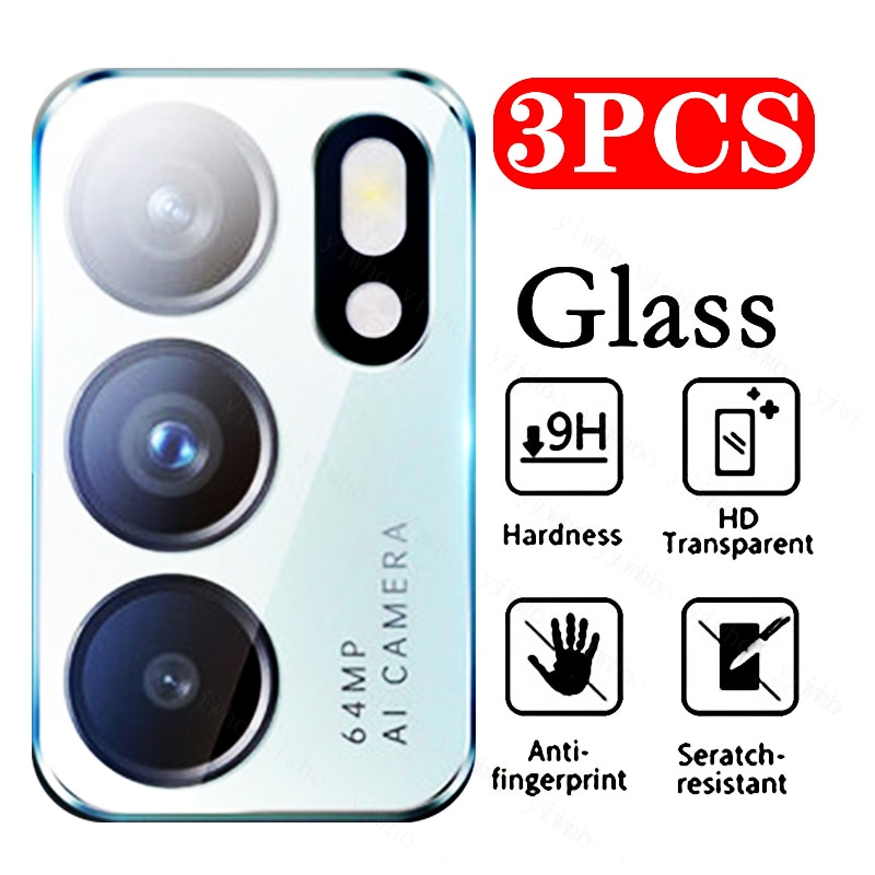 3pcs Screen Camera Protector Tempered Glass for OPPO Reno 6 Pro + 5G Protective Lens for Oppo Reno6 6Pro+ Reno6pro Reno 5 Film