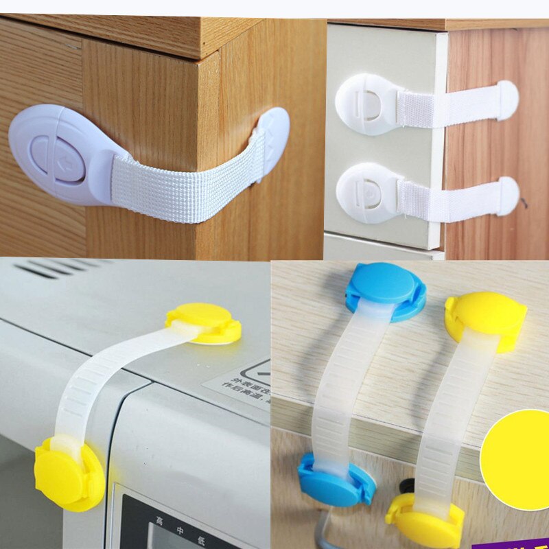 10Pcs/Lot Children Locking Doors For Children's Safety Child Lock Protection Kids Safety Plastic Protection Safety Lock Loc