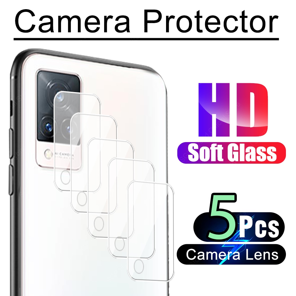 5 Packs Protective Glass Camera Lens Back Protector On The For Vivo V21 5G e V21e V11 V11i V15 V17 V19 X50 X60 Pro Tempered Film