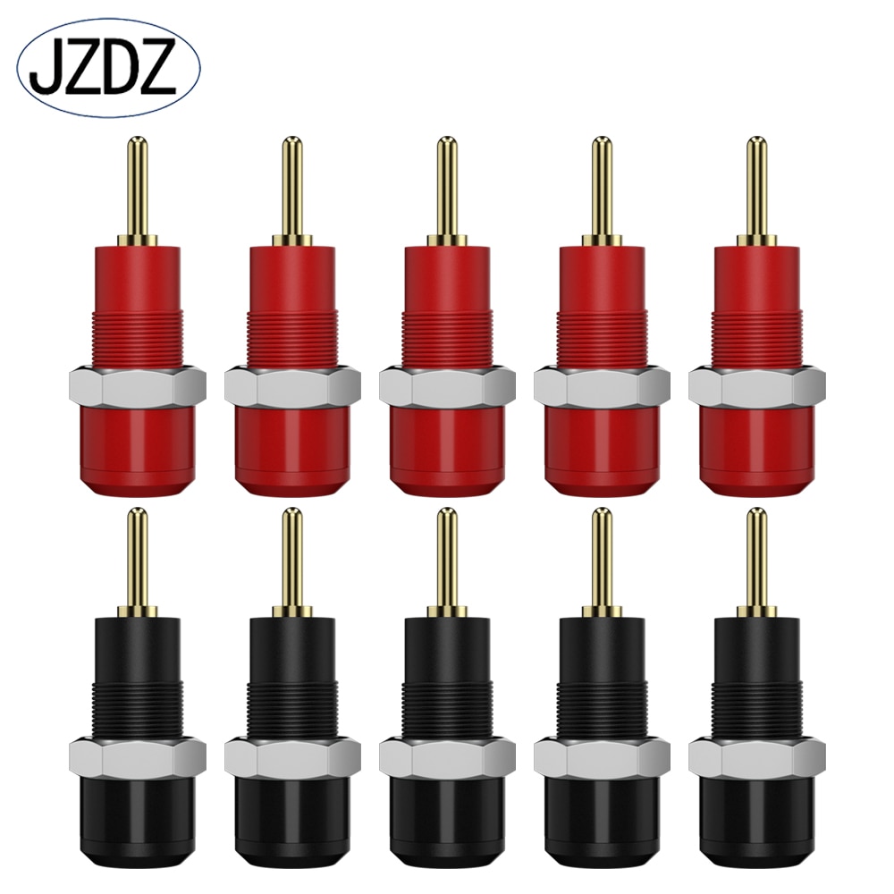 JZDZ 10pcs 2mm Banana Socket Binding Post Banana Plug Jack Electrical Connector DIY Parts Accessories J.40007G