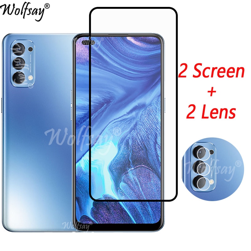 Full Cover Tempered Glass For Oppo Reno4 Screen Protector For Oppo Reno 4 Camera Glass For Oppo Reno 4 Reno4 4G Glass 6.4 inch