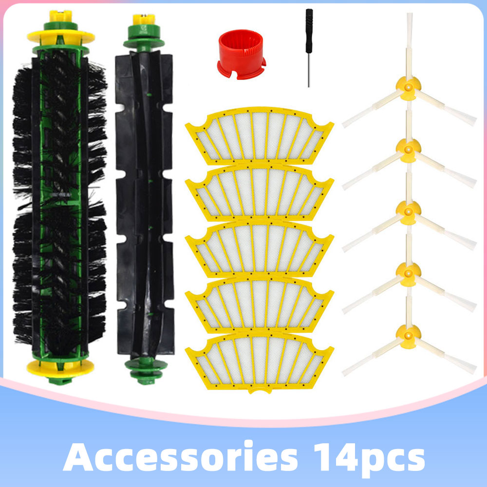 For iRobot Roomba 500 Series 520 529 530 540 550 560 Main Side Brush Hepa Filter Robot Vacuum Cleaner Spare Part Fixings Kits