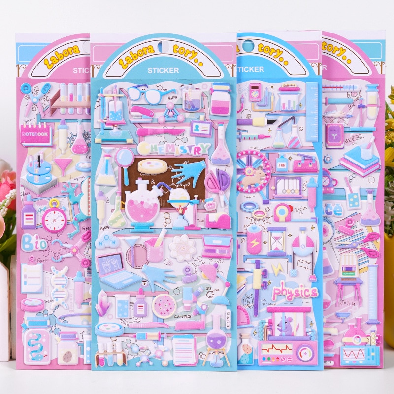 1pcs/lot Kawaii Stationery Stickers science lab series Planner Decorative Mobile Stickers Scrapbooking DIY