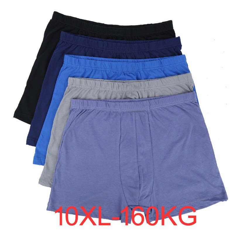Cotton Men's Boxer Underpants Lot Big 10XL Loose Under Wear Plus 5XL 6XL 7XL 160KG Underwear Boxer Male 9XL Shorts Large Si