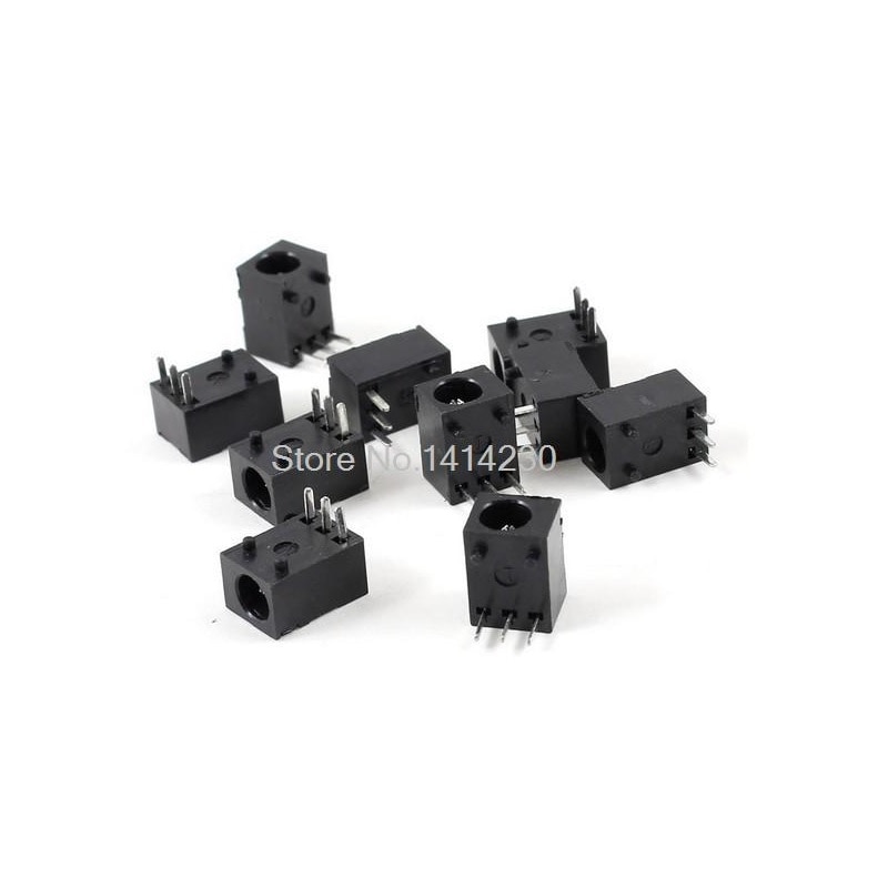 100Pcs DC Power Jack Socket Connector DC-003 3.5X1.3mm 3-Pin Supply Socket Panel Mount Plug 3.5*1.3mm