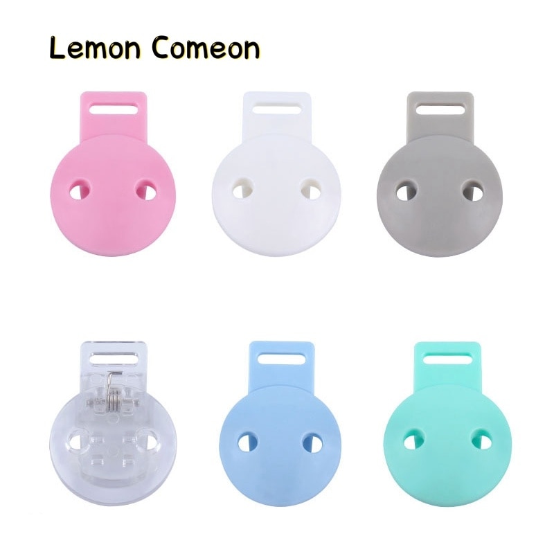 5Pcs Baby Accessories Round Head Pacifier Clips DIY Infant Soother Pacifier Dummy Clip Baby Gifts Baby Teether 6 Colors