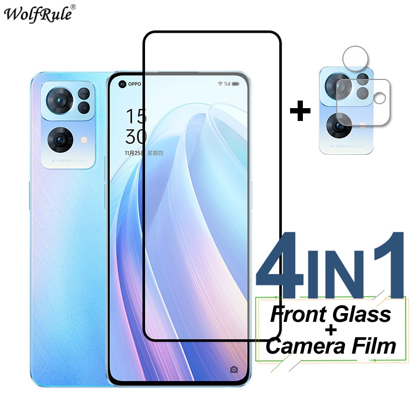 Full Cover Tempered Glass For OPPO Reno7 Pro Reno6 Z Reno5 F K Find X3 Lite Screen Protector Protective Camera Film Reno7 SE 5G