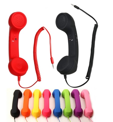 3.5mm Universal Phone Telephone Radiation-proof Receivers Cellphone Handset Classic Headphone MIC Vintage Handset