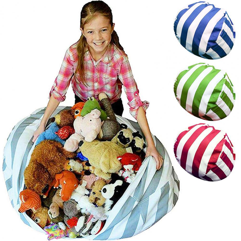Practical Durable Foldable Toy Storage Bag Soft Beanbag Easy to Clean for Toy