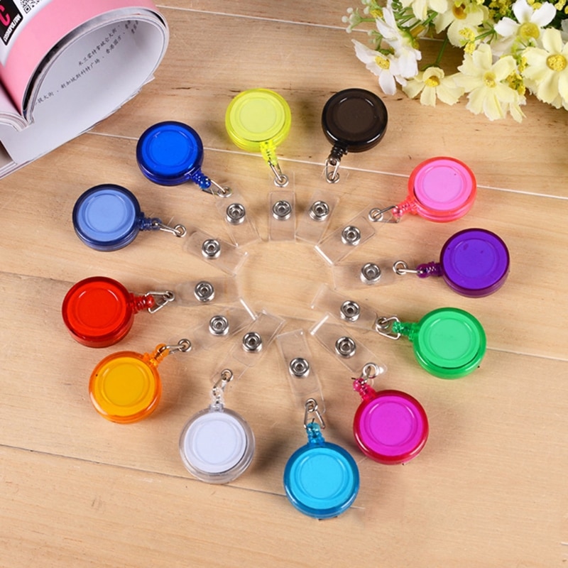 Retractable Badge Holder Size 2.83'' Reel Clip with ID Card Holder for I.D. Card