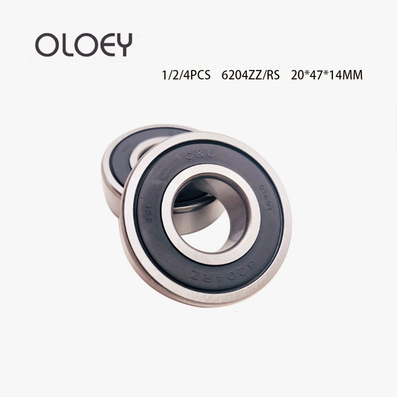 1/2/4PCS Excellent6204ZZRS 6204 6204 2RS ZZ 20x47x14mm Free ShippingMini Ball Bearing Miniature Bearing Deep Groove Ball Bearing