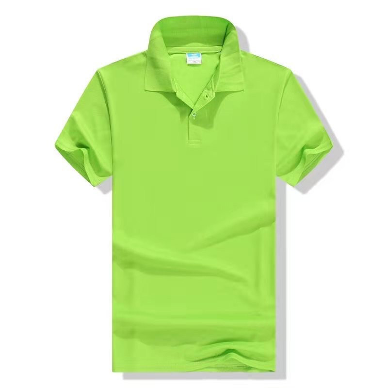2021 summer pure color collar short sleeve Polo shirt customization