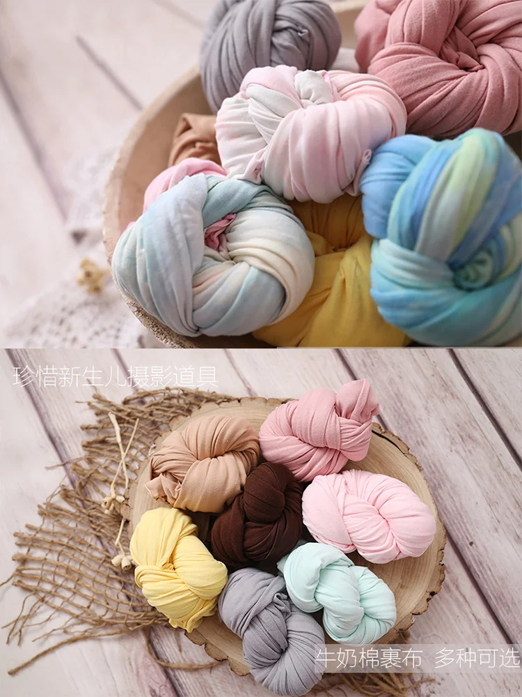 40X170 CM Newborn Photography Props Wraps Soft Fabrics Shoot Studio Accessories Baby Posing Frame Multiple Colors Prop