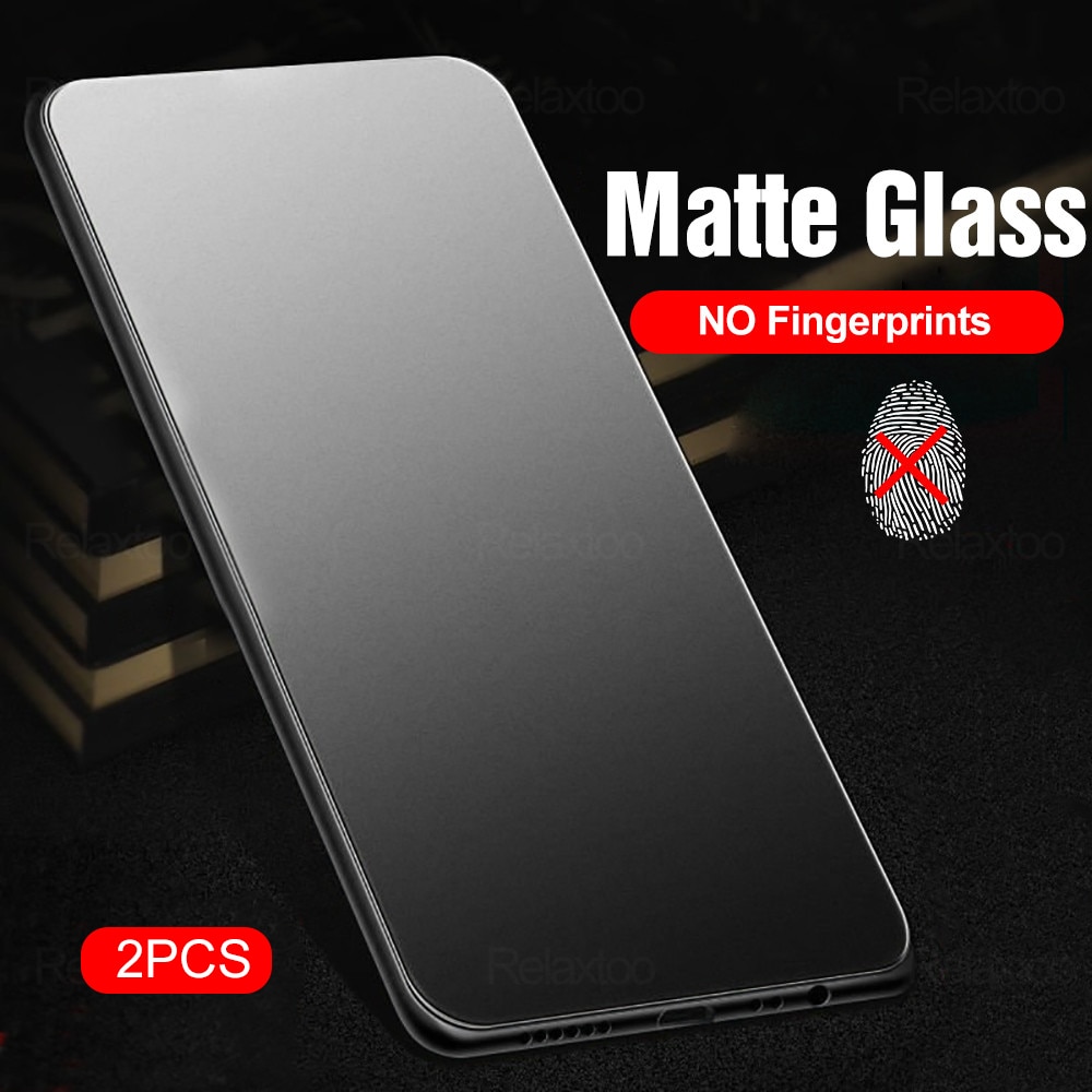 2pcs matte frosted tempered glass for poco x3 f3 5g m3 redmi note 7 8 9 9s 10 pro 10s 8t 7a 8a 9a 9c nfc screen protectors film