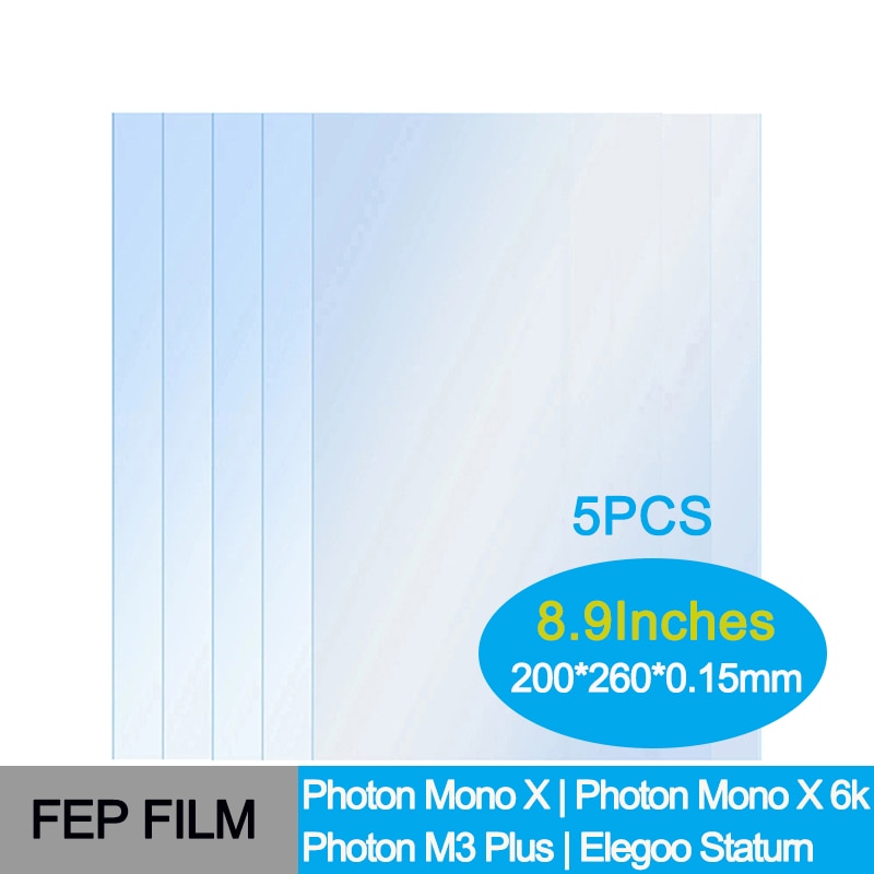 FEP Film 8.9Inch 260*200*0.15mm for ANYCUBIC Photon M3 Plus Mono X 4k 6k Elegoo Saturn 3D Printer Parts Accessories LCD SLA DLP