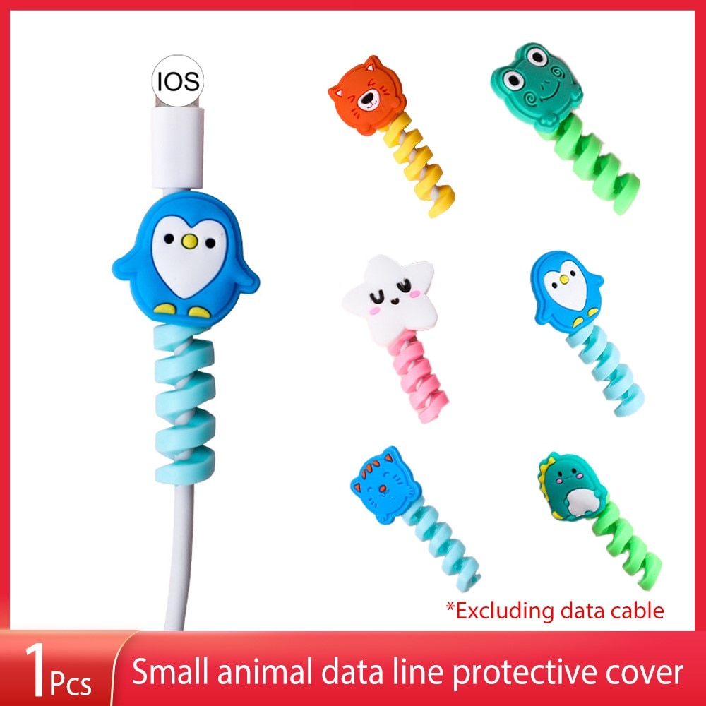 Universal Silicone USB Charger Data Cable Protector Rotate Type Cord Wire Saver Cove Earphone Cable Cover