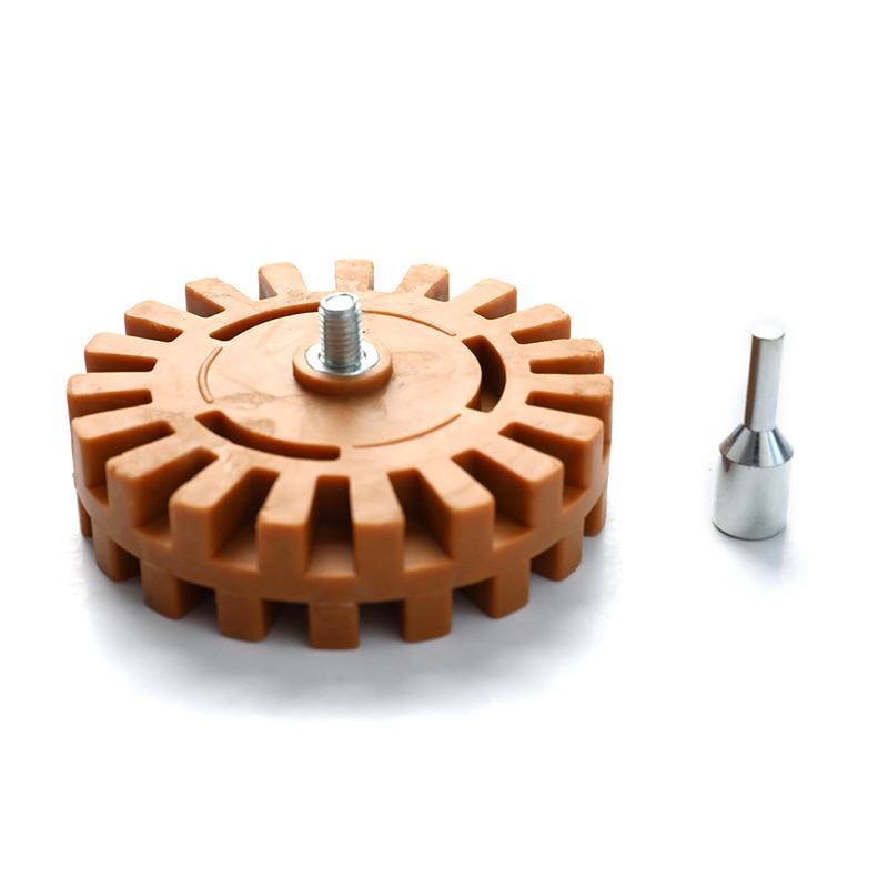 Rubber Eraser Wheel Sticker Decal Caramel Pneumatic Removal Car Accessories