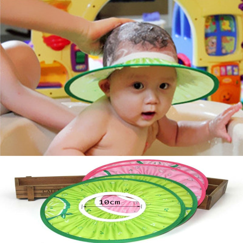 New Safe Children Shampoo Bath Shower Cap Adjustable Baby Shower Hat Baby Shampoo Cap Wash Hair Shield Resizable Hat G0083