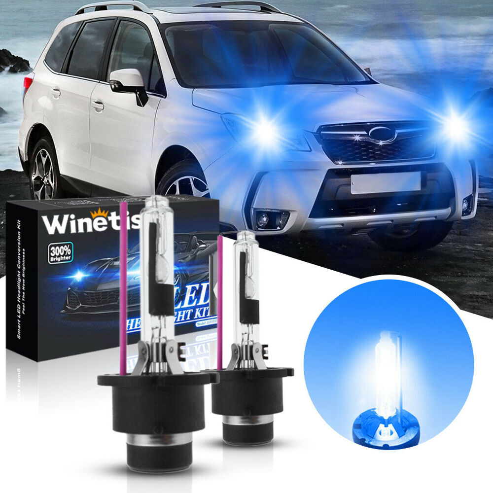 10000K D2R Blue Low Beam Hid Xenon For Subaru Forester 2006-2013 Headlight Bulbs