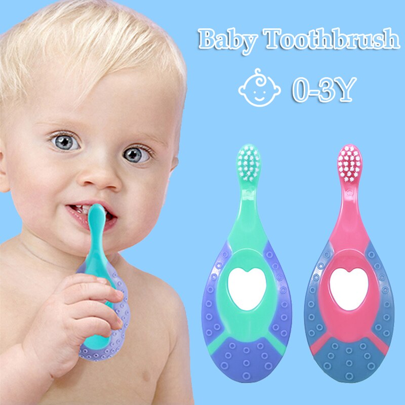2Pcs Baby Infant Toothbrush Soft Toddler Kids Training Toothbrush for Children Teeth Oral Care Newborn Baby Teether Items 0-3Y