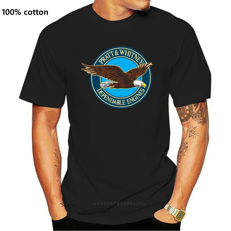 New Young Men Pratt-and-Whitney-Logo- Cotton Short Sleeved T-Shirts