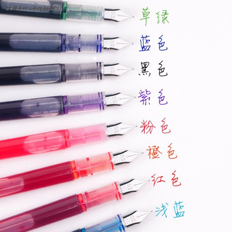 Large-capacity Fashion Classic Disposable Straight Liquid Fountain Pen Transparent Ink Stationery OfficeSchool Cultural Applian