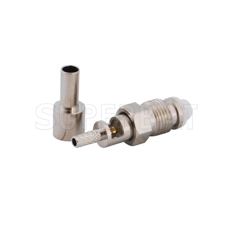 Superbat 5pcs FME Crimp Female Connector for Cable RG174, RG178,RG316,LMR100
