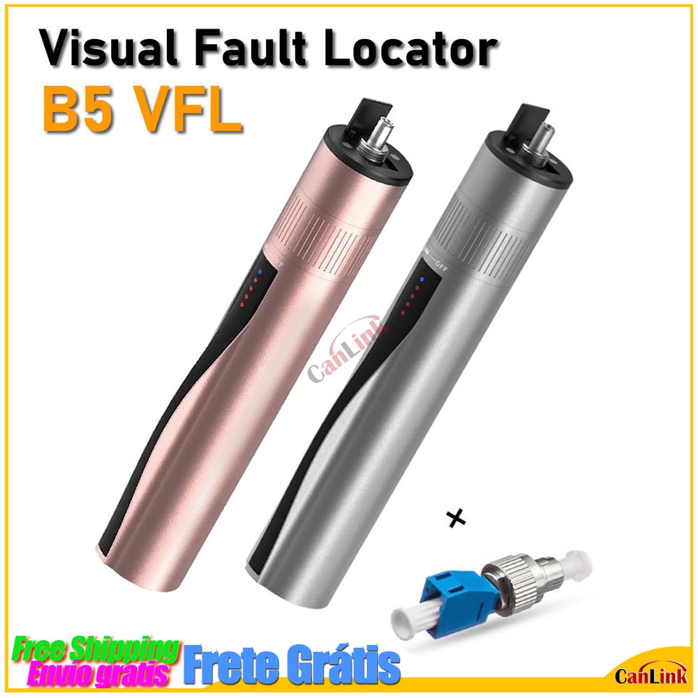 B5 New Brand 5km Visual Fault Locator 10Km VFL 20Km Red Light Source 30Km Lithium Rechargeable SC/FC/ST LC Connector
