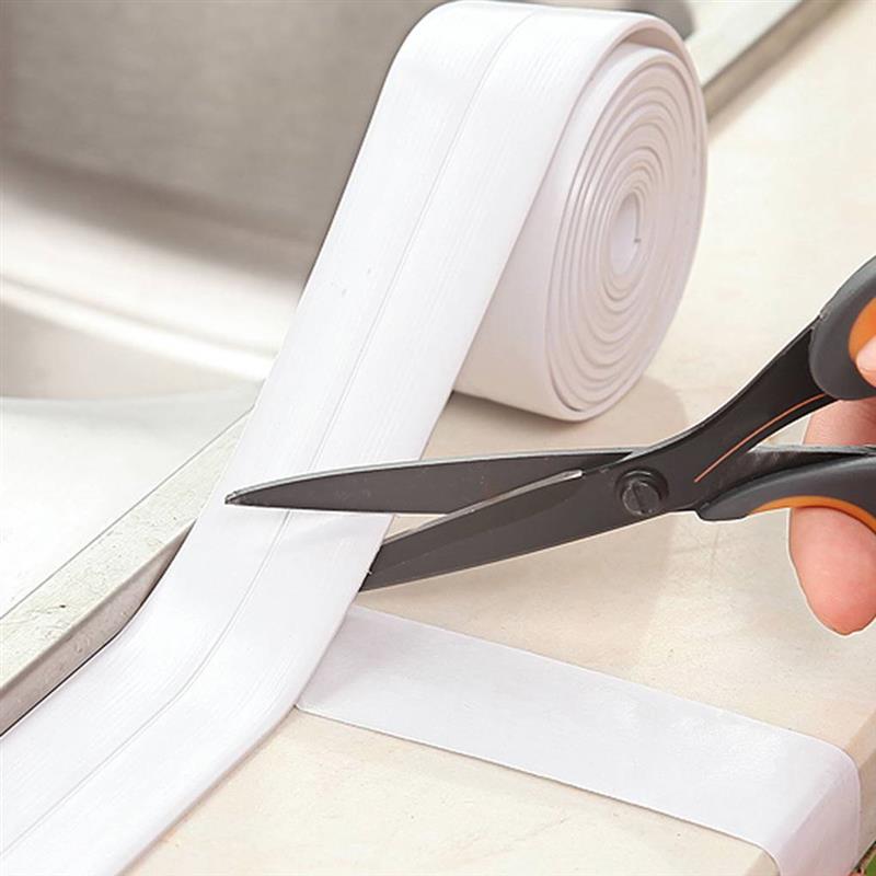Waterproof Tape Bathroom Shower Sink Bath Sealing Strip Pvc Self Wall Sticker For Bathroom Kitchen Adhesive Tape