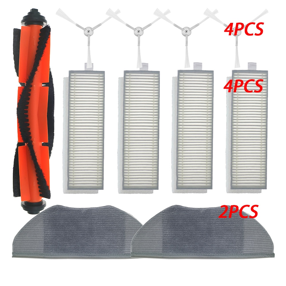 Roller Side Brush Hepa Filter Mop Cloth Bumper Stripe for Xiaomi Mi G1 Robot Vacuum-Mop Essential G1 Cleanner MJSTG1 / SKV4136GL