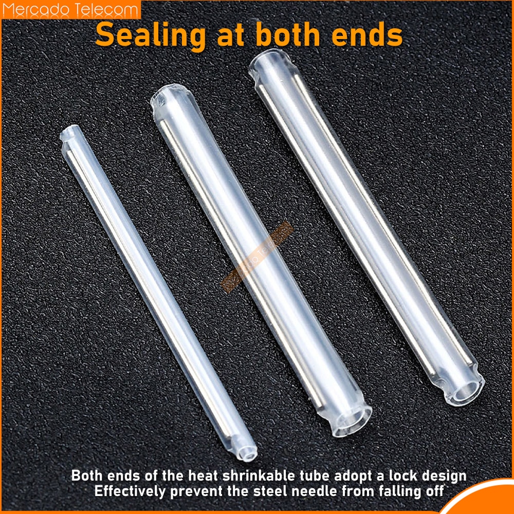 1000pcs/lot 40mm 45m 60mm Fiber Optic Fusion Protection Splice Sleeves Heat Shrink Tube Fiber Optic Hot Melt Tube For Drop Cable