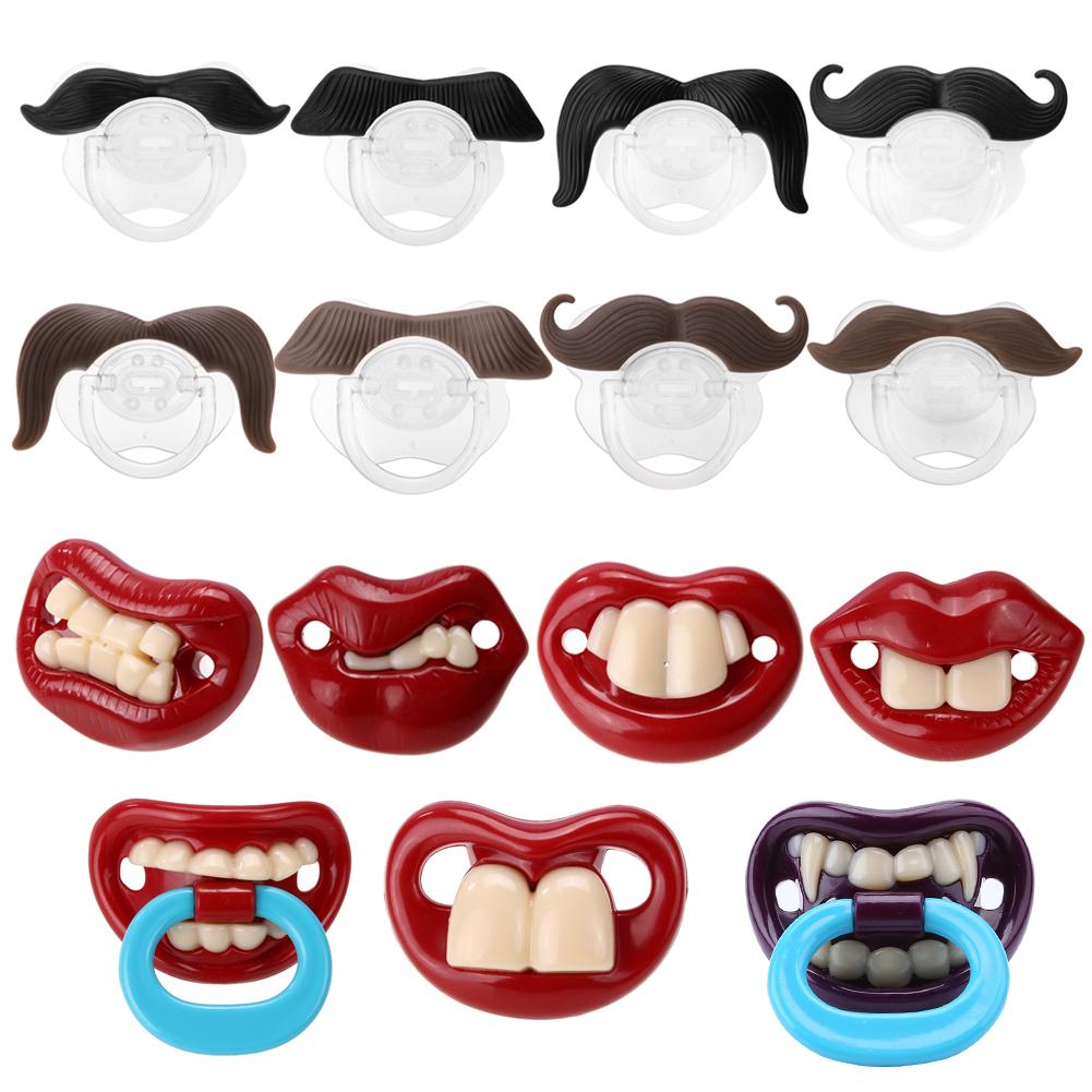 Funny Baby Pacifiers Nipple Food Grade Silicone Teethers Toddler Pacifier Orthodontic Soothers Teat for Babies Pacifier Gift