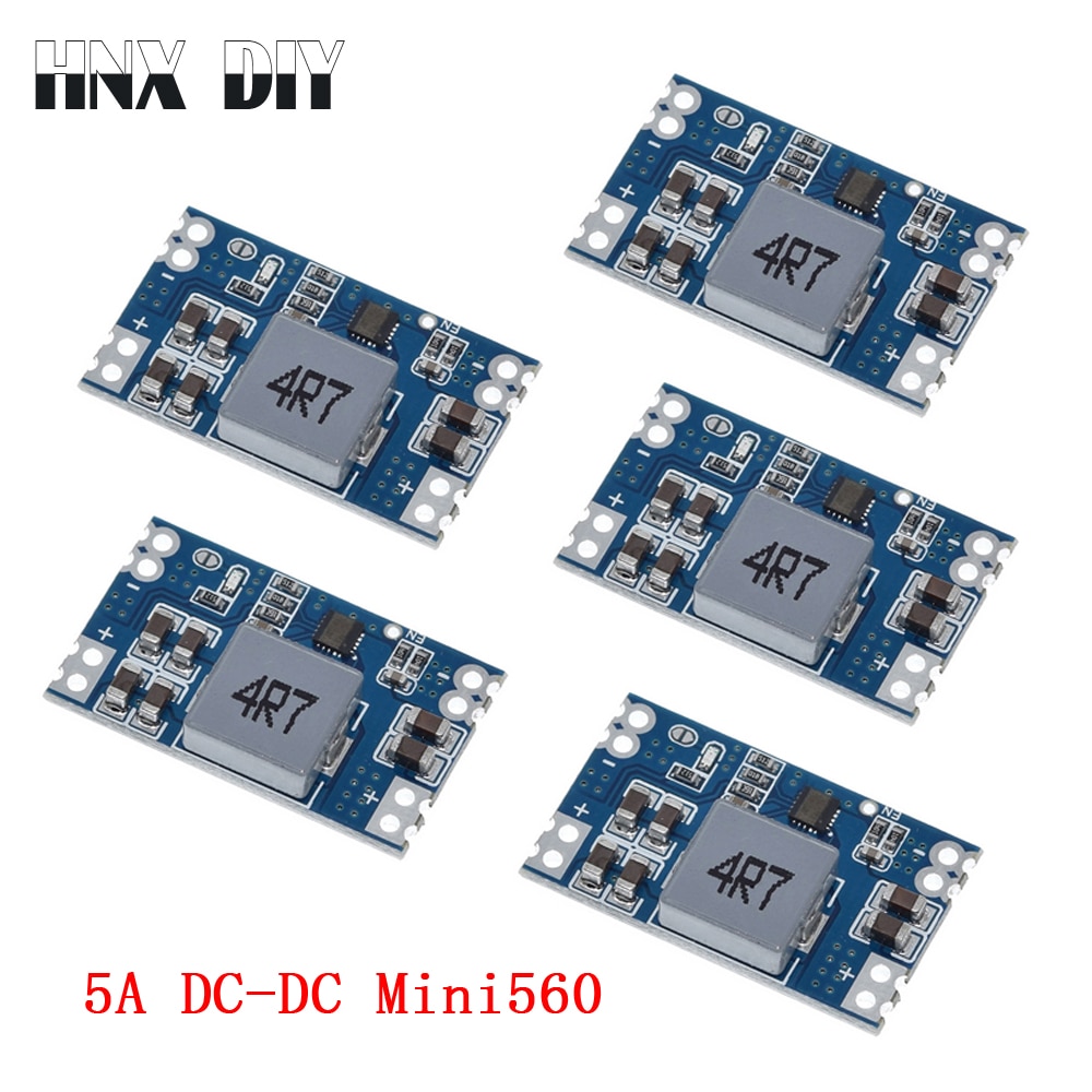 5pcs 5A DC-DC mini560 step-down stabilized voltage supply module output 3.3V 5V 9V 12V Mini 560 DC DC 5V 12V/5A