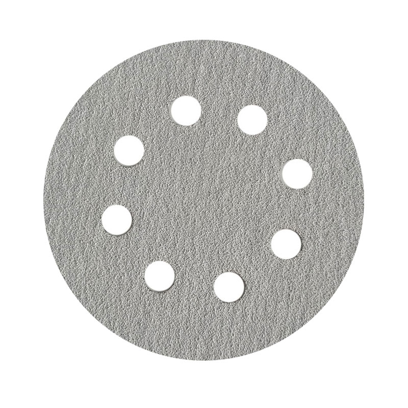 10 Pcs 5 Inch 8 Hole Flocking Sandpaper Durable Anti-Static Round Buffing Sheet Sandpaper 180 Grit Woodworking Polishing Paper